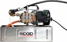 Электрический испытательный опрессовщик Ridgid 1460-E вид сбоку