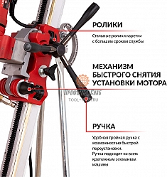 Характеристики установки для алмазного бурения Diam PL-500/3ADC-1000